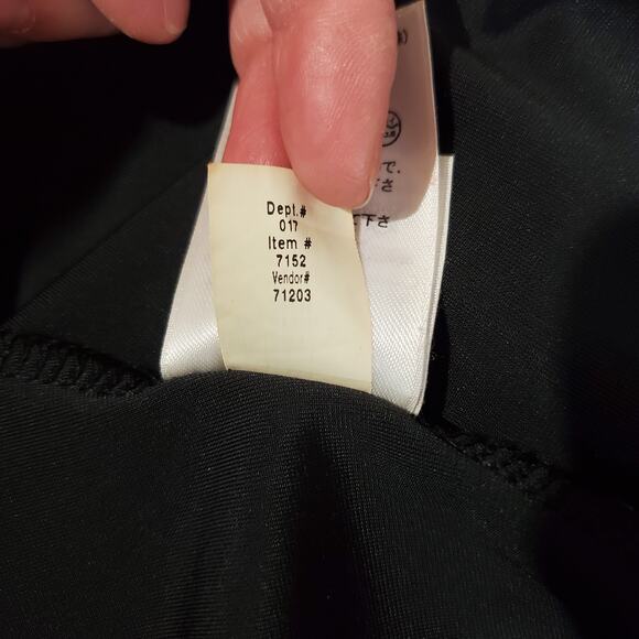 Eddie Bauer Smocked Black Velour Crossover Surplice Neck Midi Dress Womens LP - Picture 10 of 11